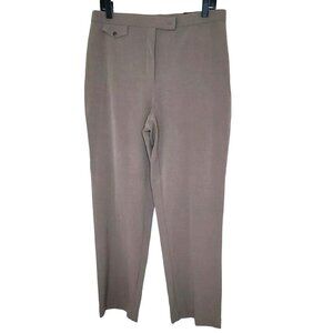 M Collection Size 12 Heather Taupe Women Slack Business Casual Pants Comfortable